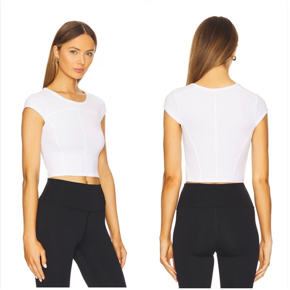FP Movement x Revolve Women's Tempo Ribbed Baby Tee White XS - Picture 2 of 12
